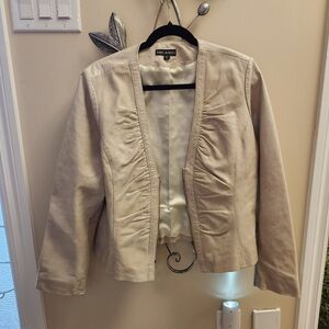 Marc.A.Dolci Cream Leather Jacket